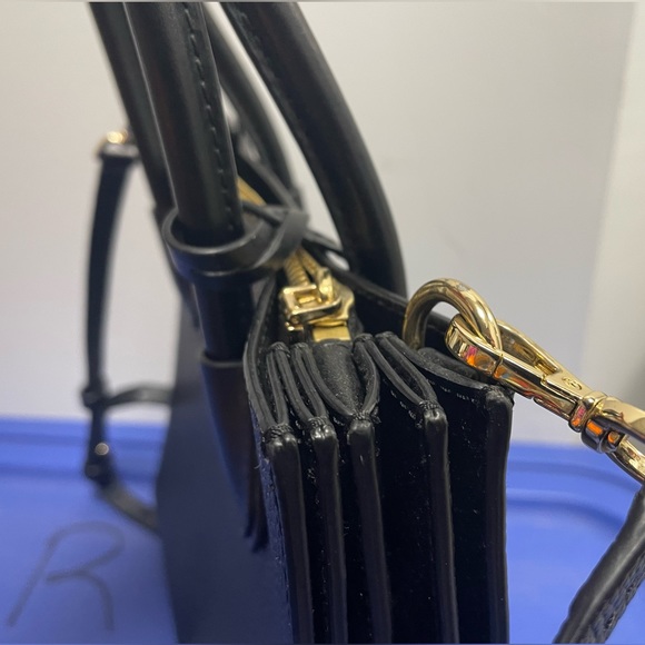 EUC Michael Kors Black Leather Mini Mercer Tote Clean - Picture 6 of 12